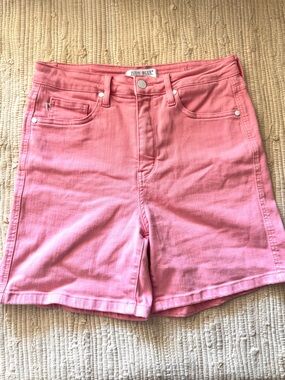 Judy Blue Pink Denim Shorts High Rise Stretch Summer Size Large